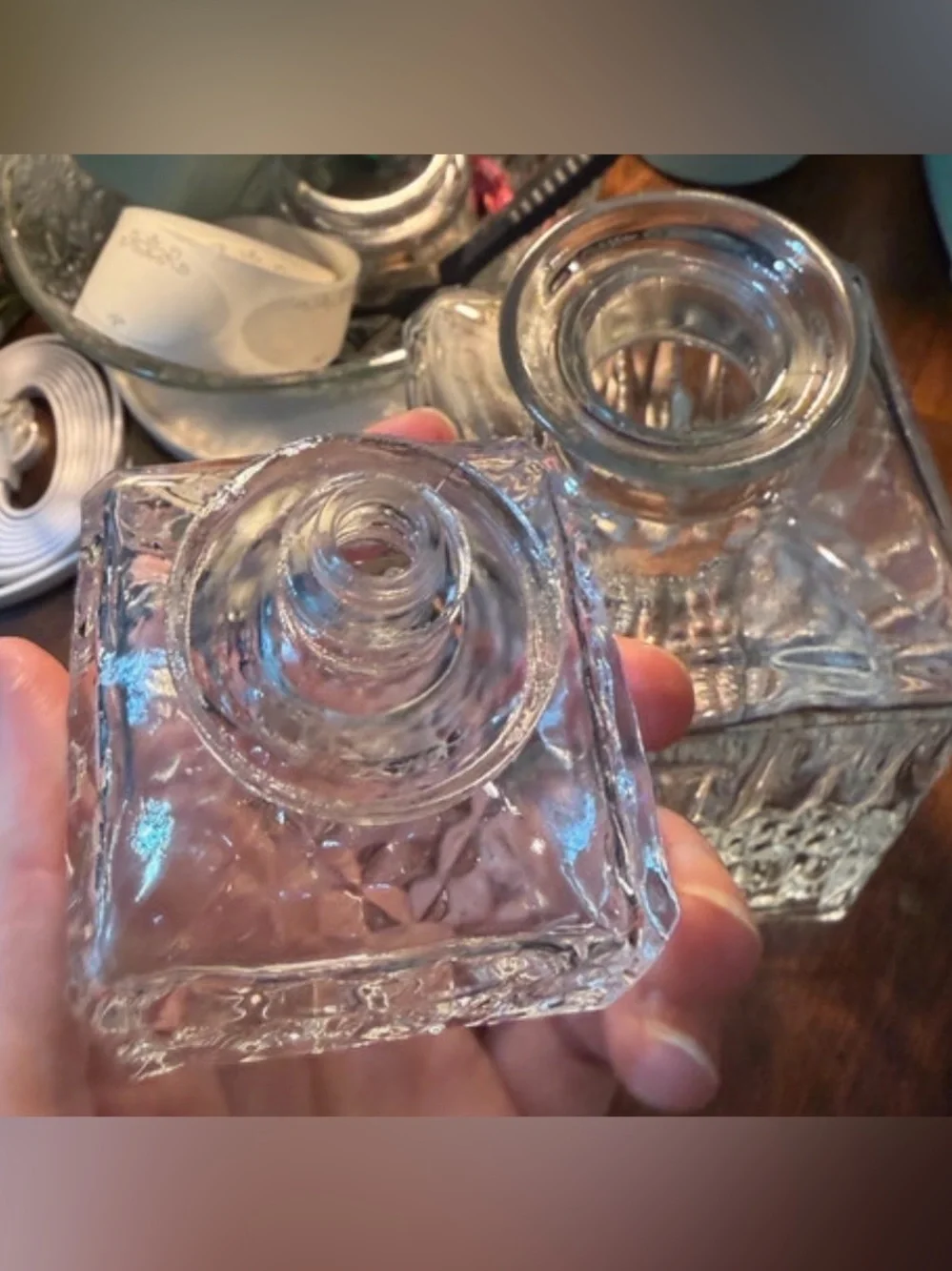 Luminarc France Vintage Elegant Whisky Crystal-Clear Glass Decanter 30 Oz